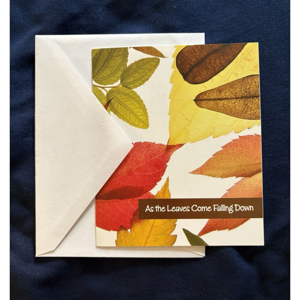 Friendship Card with White Envelope | Fall Leaf design by Habitat